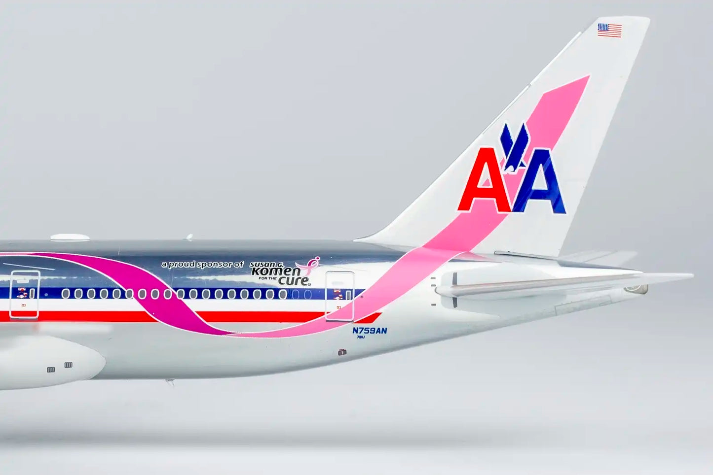 72049 American Airlines 777-200ER N759AN (Pink Ribbon livery on chrome colors)