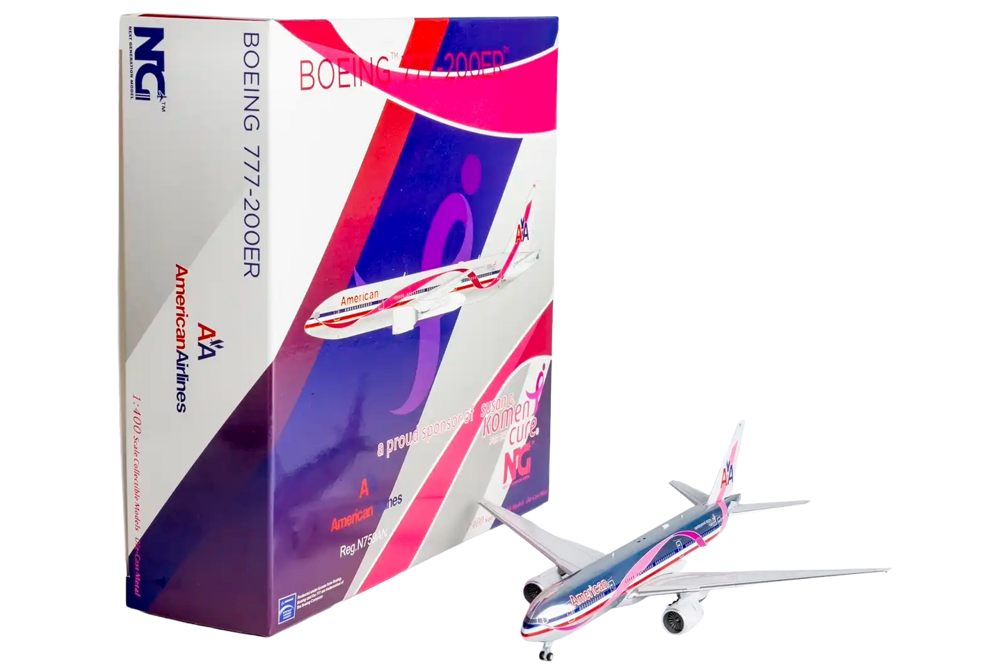 72049 American Airlines 777-200ER N759AN (Pink Ribbon livery on chrome colors)