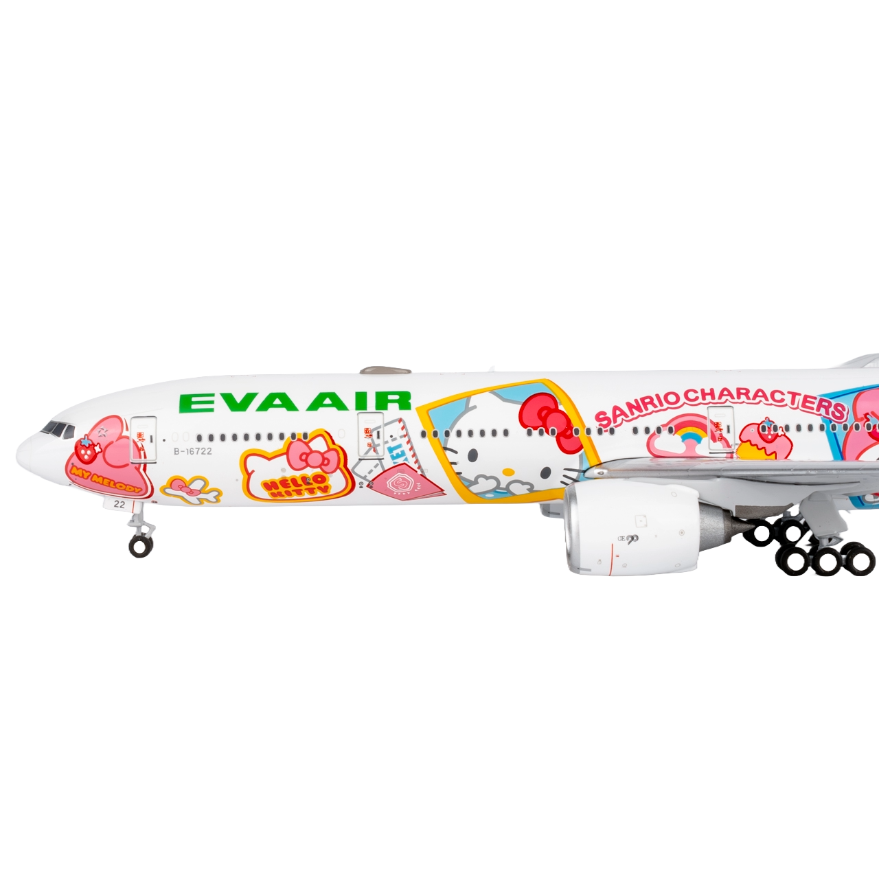 Eva Airways 777-300ER B-16740 (HELLO KITTY “Candy Jet” - Sanrio Characters ultimate collection with stand