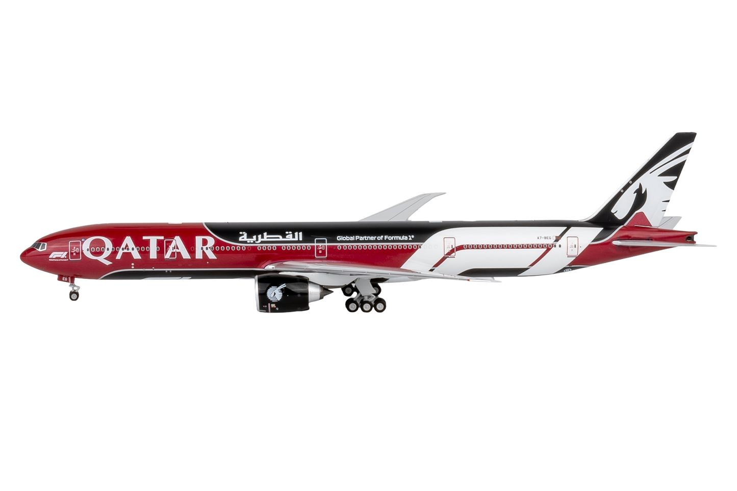 Qatar Airways 777-300ER A7-BEG (New Formula 1 livery