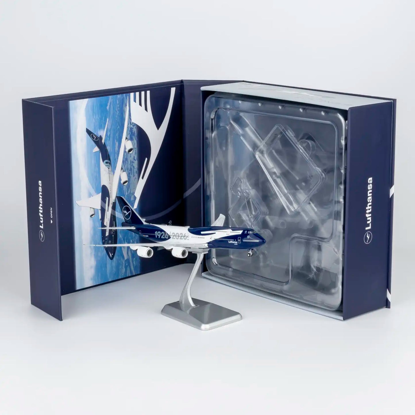 Lufthansa 747-8i D-ABYN (100 Years Anniversary; Luxurious Packaging) (with stand)