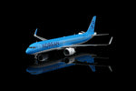 Three-quarter view of Korean Air A321neo HL8509 model in new livery