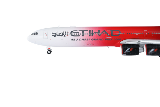 Etihad Airways A340-642 A6-EHJ "Abu Dhabi GP 2009 Flaps-Down (With Stands)