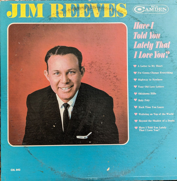 Jim Reeves Have I Told You Lately That I Love You vinyl record cover