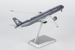 Rear three-quarter display stand view of NG Models 57045 Starlux Airlines A350-1000 B-58553 AIRSORAYAMA Silver