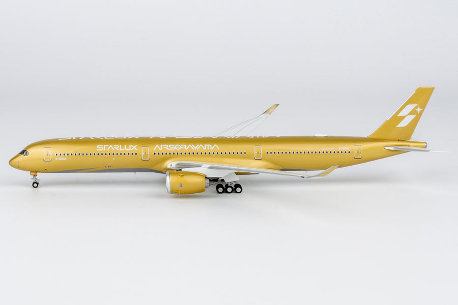 NG Models 57047 Starlux Airlines Airbus A350-1000 B-58554 AIRSORAYAMA Golden 1:400 full side view