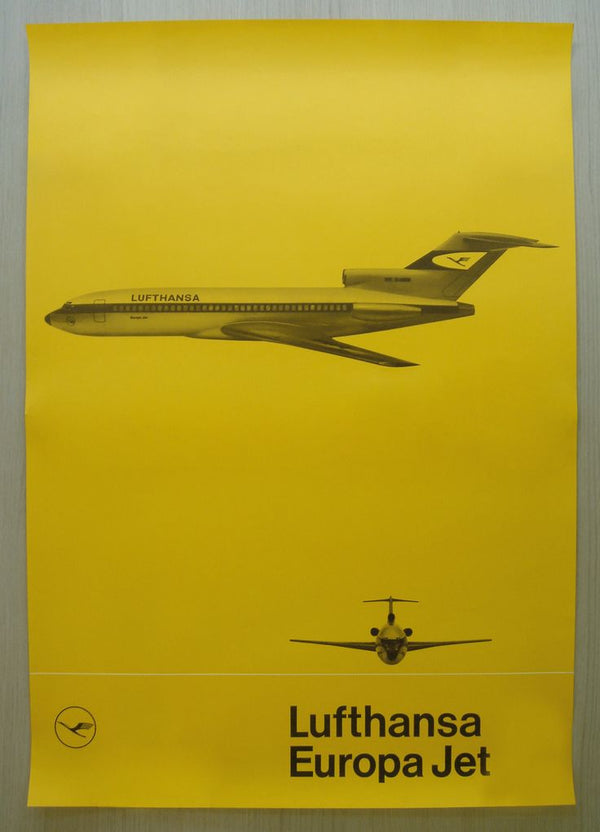 Lufthansa Europa Jet – Otl Aicher Vintage Aviation Poster